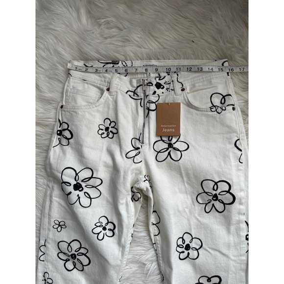 Reformation " Julianna Zip Mid Rise Straight Leg Jeans" Size 30 - Picture 11 of 15
